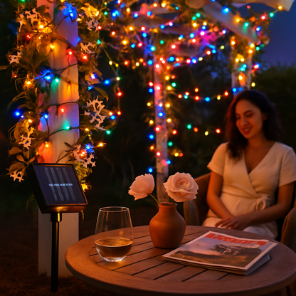 Solar String Lights Copper Wire Outdoor Decor