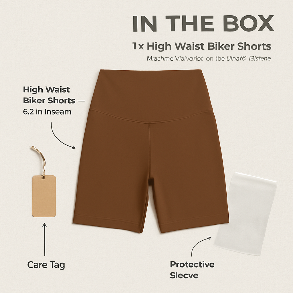 High-Waist Biker Shorts with Tummy Control for Workouts