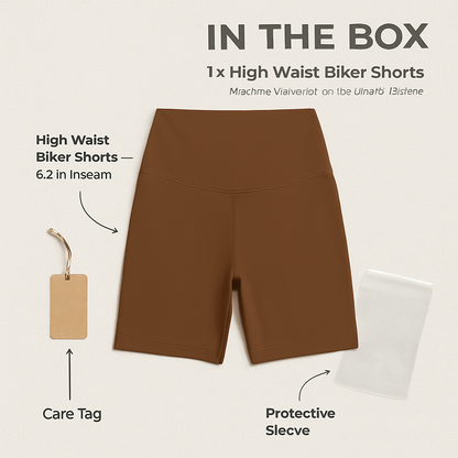 High-Waist Biker Shorts with Tummy Control for Workouts