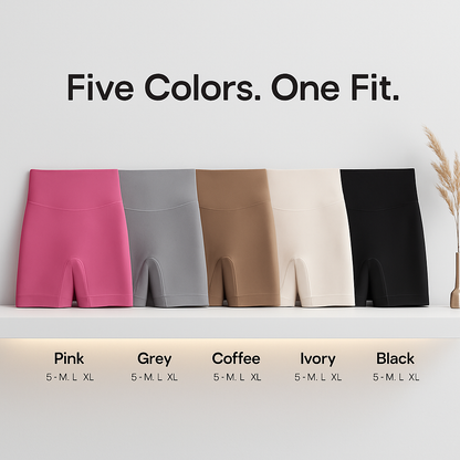 High-Waist Biker Shorts with Tummy Control for Workouts