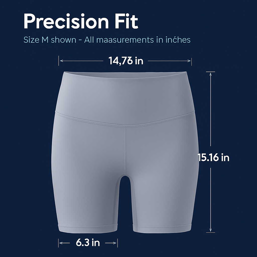 High-Waist Biker Shorts with Tummy Control for Workouts