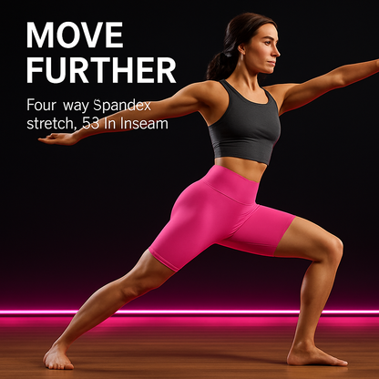 High-Waist Biker Shorts with Tummy Control for Workouts