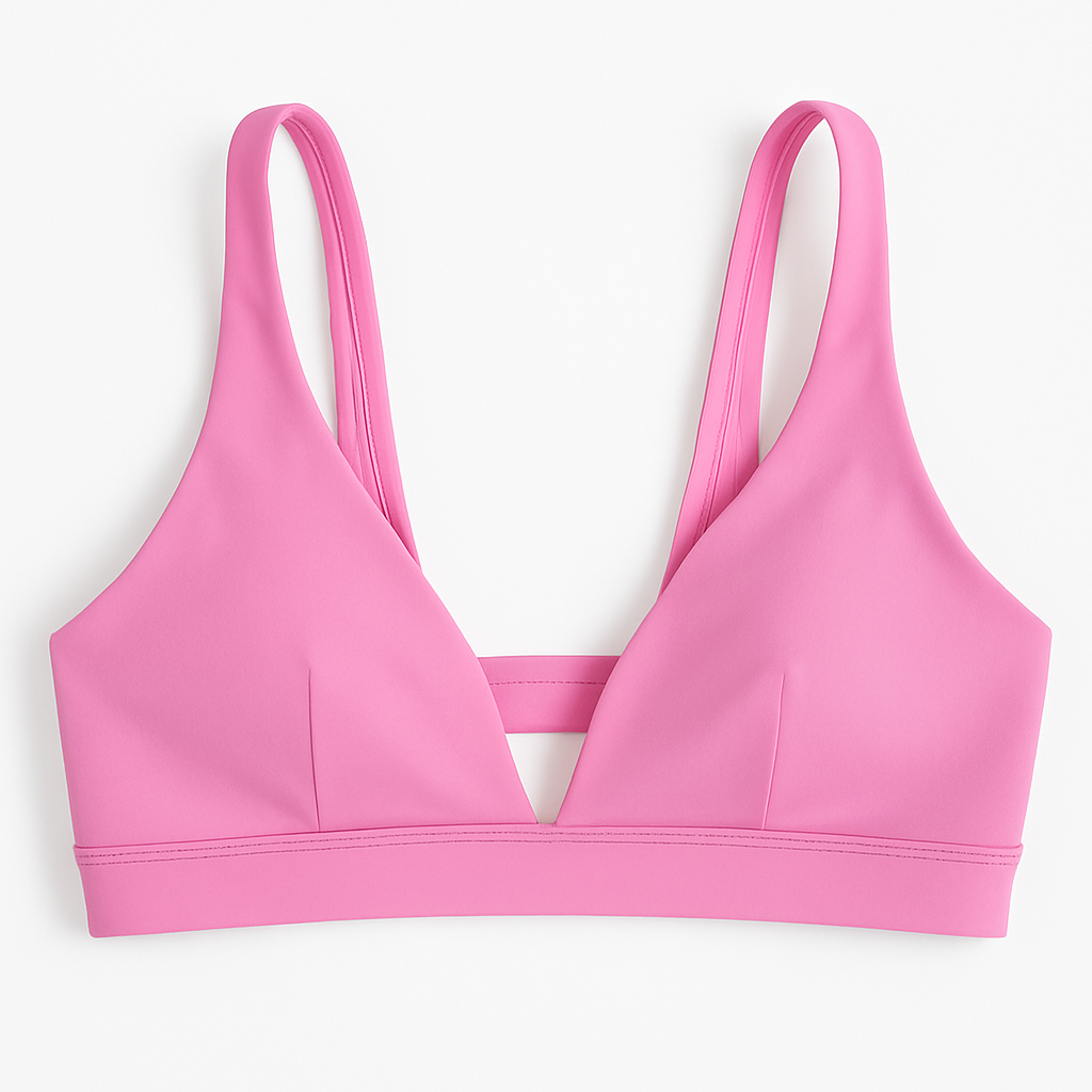 Women Deep V-Neck Sports Bra for Gym - Low-Impact Comfort