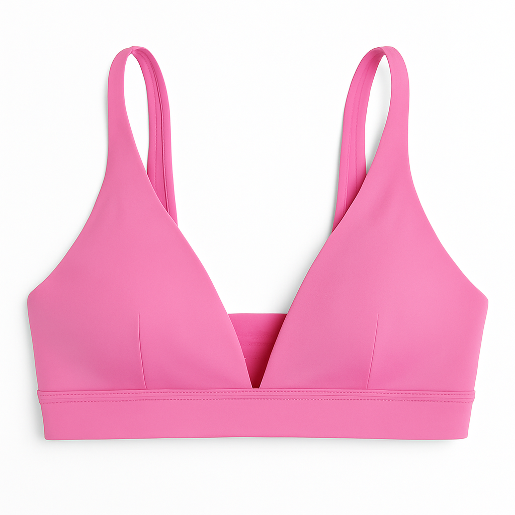 Women Deep V-Neck Sports Bra for Gym - Low-Impact Comfort