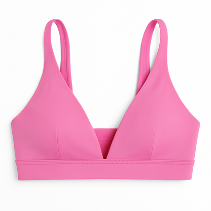 Women Deep V-Neck Sports Bra for Gym - Low-Impact Comfort