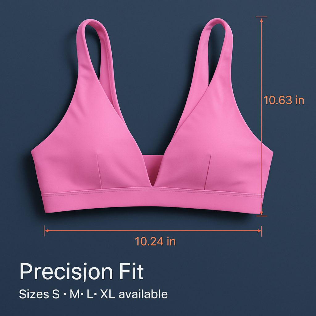 Women Deep V-Neck Sports Bra for Gym - Low-Impact Comfort