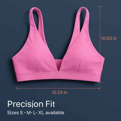 Women Deep V-Neck Sports Bra for Gym - Low-Impact Comfort