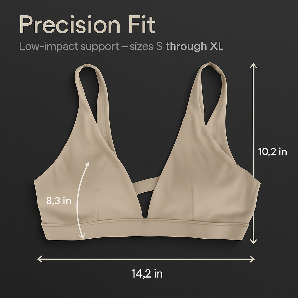 Women Deep V-Neck Sports Bra for Gym - Low-Impact Comfort