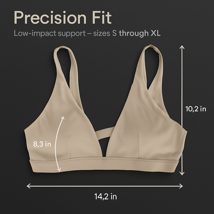 Women Deep V-Neck Sports Bra for Gym - Low-Impact Comfort