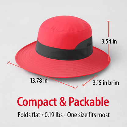 Women's Summer Sun Bucket Hat with Foldable Wide Brim