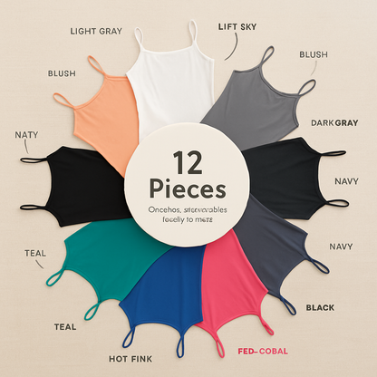 12 PCS Women\'s Camisole Tank Tops in A Pack