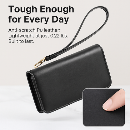 Wristlet Wallet for Women PU Leather Everyday