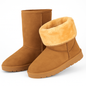 Snow Boots - Waterproof Faux Suede Mid-Calf with Warm Lining