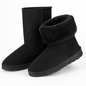 Snow Boots - Waterproof Faux Suede Mid-Calf with Warm Lining