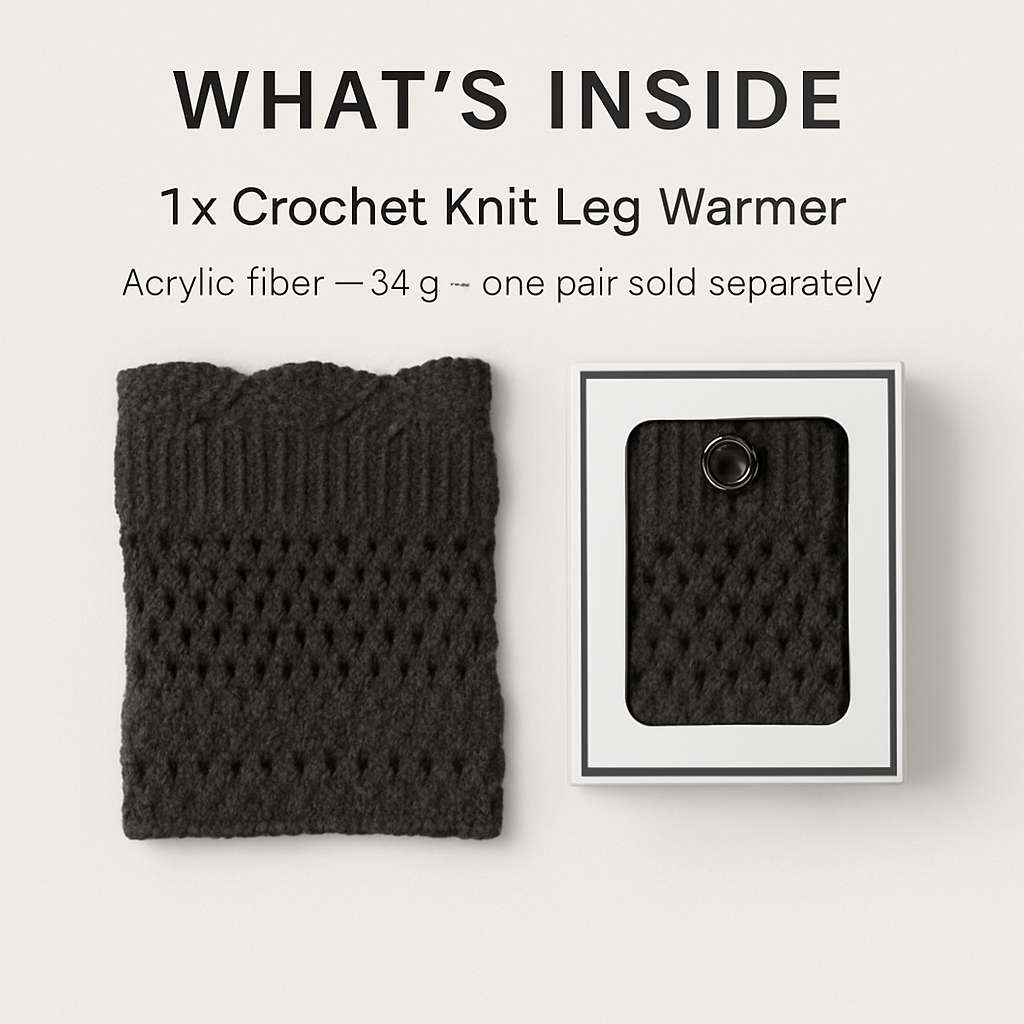 Women Winter Crochet Knit Leg Warmers