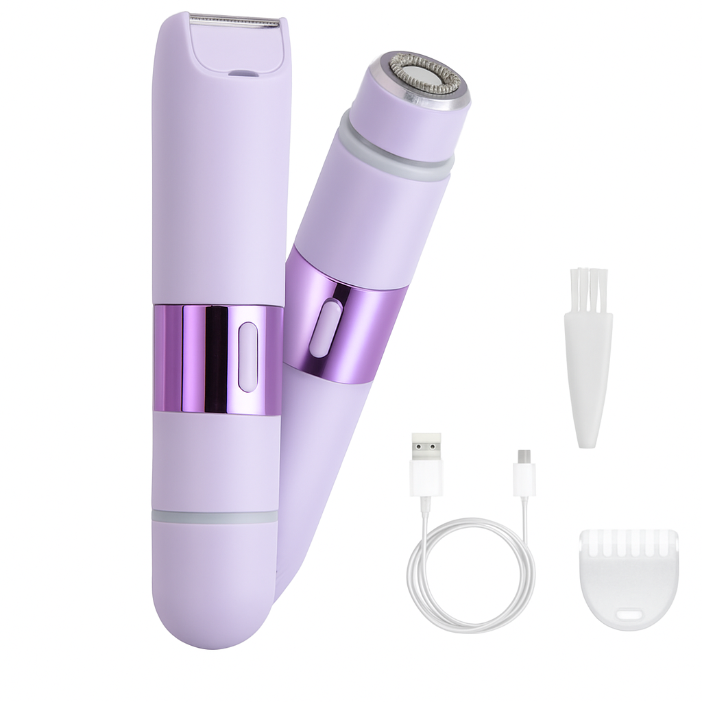 Bikini Trimmer for Women - 2-in-1 Dual Head Shaver