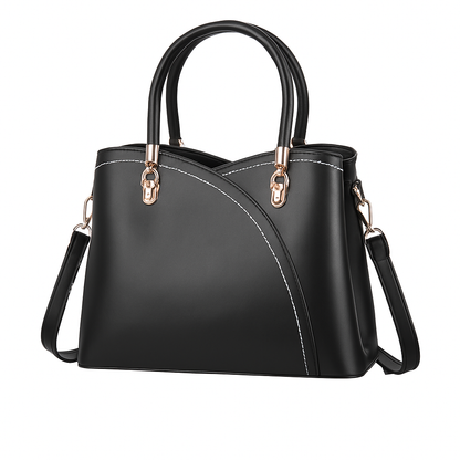 Chic Tote Bag for Women - White Leather Satchel & Crossbody