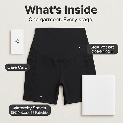 Maternity Shorts Seamless Pregnancy Yoga with Pockets