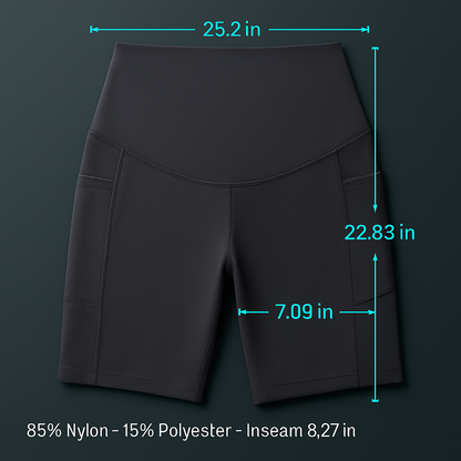 Maternity Shorts Seamless Pregnancy Yoga with Pockets