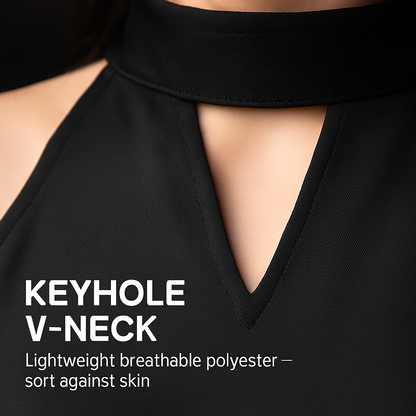 Off-the-Shoulder Blouse with V-Neck and Long Sleeves