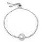 3.00 CTTW Adjustable Halo Tennis Bracelet - Assorted Colors