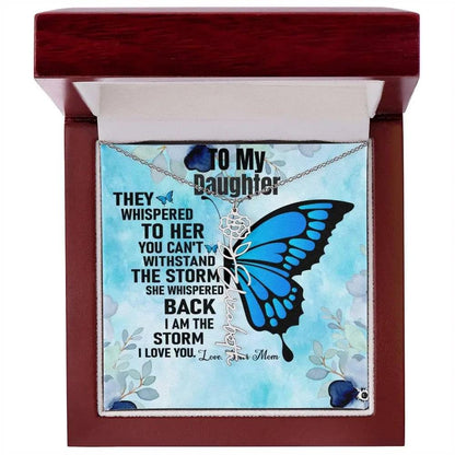 Gift From Mom to Daughter I I Love You - Birth Necklace