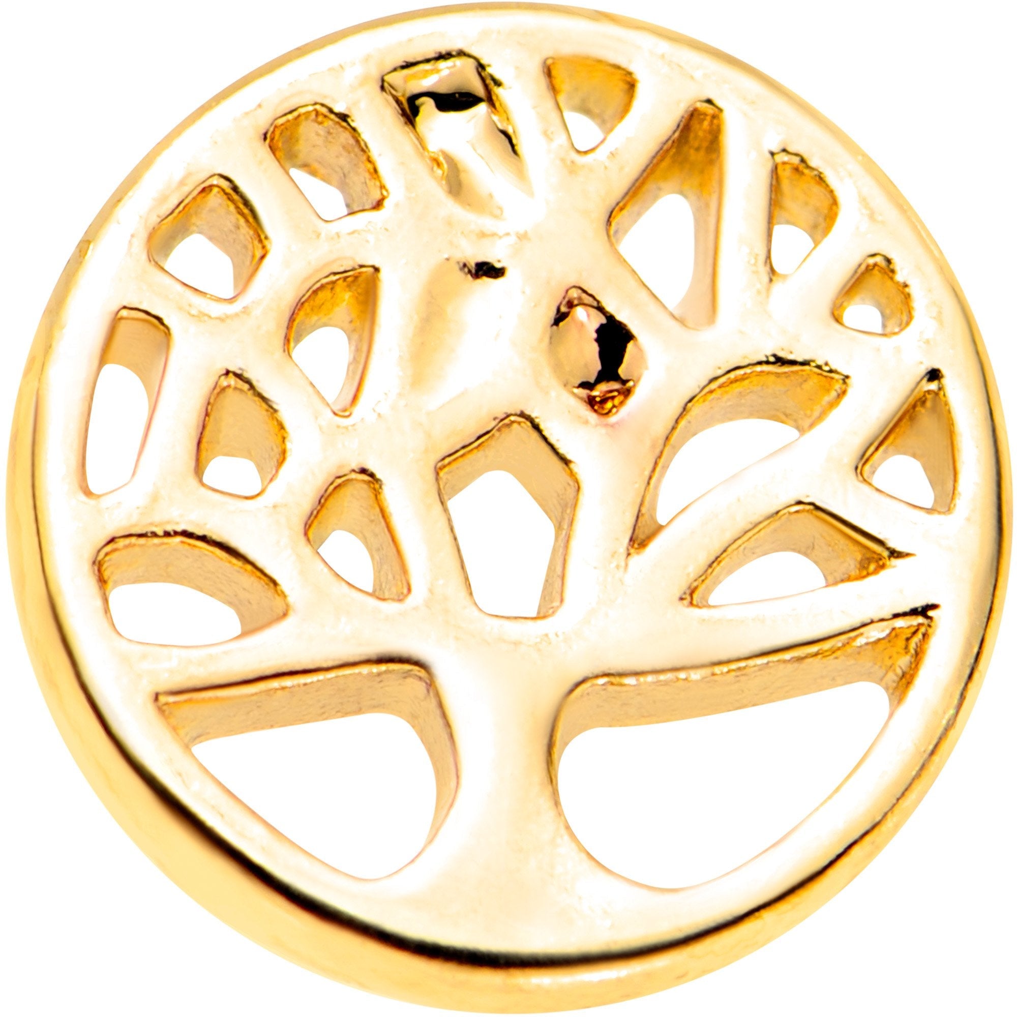 5/16 Gold Tone Tree of Life Cutout Tragus Cartilage Earring