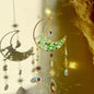 Green Aventurine Crystal Moon Sun Catcher