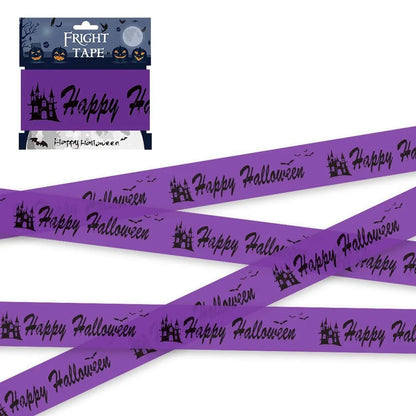 Halloween Skull Head Warning Tape | 19.69 ft x 3.15 in Plastic Decoration