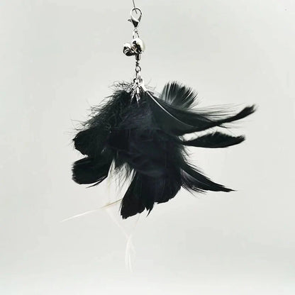 Hands-Free Feather Cat Wand with Bell | Suction Cup Interactive Toy for Hunting and Exercise