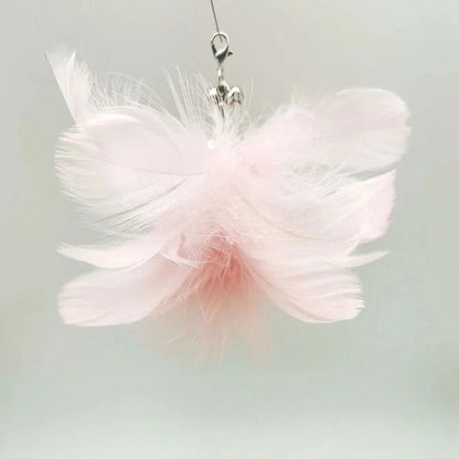 Hands-Free Feather Cat Wand with Bell | Suction Cup Interactive Toy for Hunting and Exercise