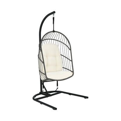 Hanging Wicker Egg Chair with Stand