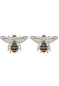 Honey Bee Stud Earrings | Sterling Silver Animal Jewelry - Femstylo