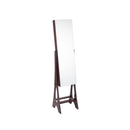LED Jewelry Cabinet Armoire Organizer with Bevel Edge Mirror