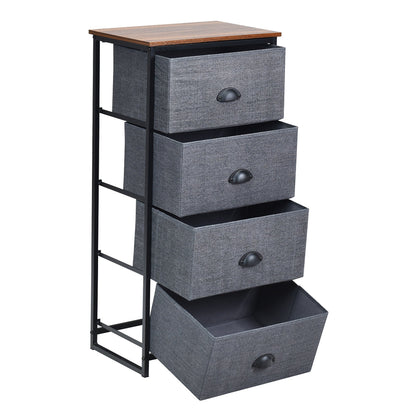 Chest Storage Tower Side Table Display Storage with 4 Drawers