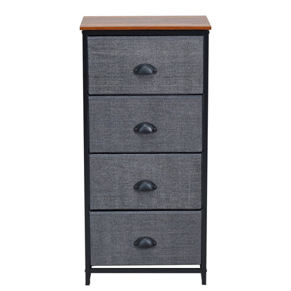 Chest Storage Tower Side Table Display Storage with 4 Drawers