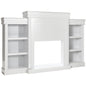 70 Inch Modern Fireplace Media Entertainment Center with Bookcase