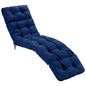 Outdoor Lounge Chaise Cushion with String Ties for Garden Poolside