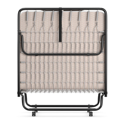 Rollaway Guest Bed with Sturdy Steel Frame and Memory Foam Mattress Made in Italy