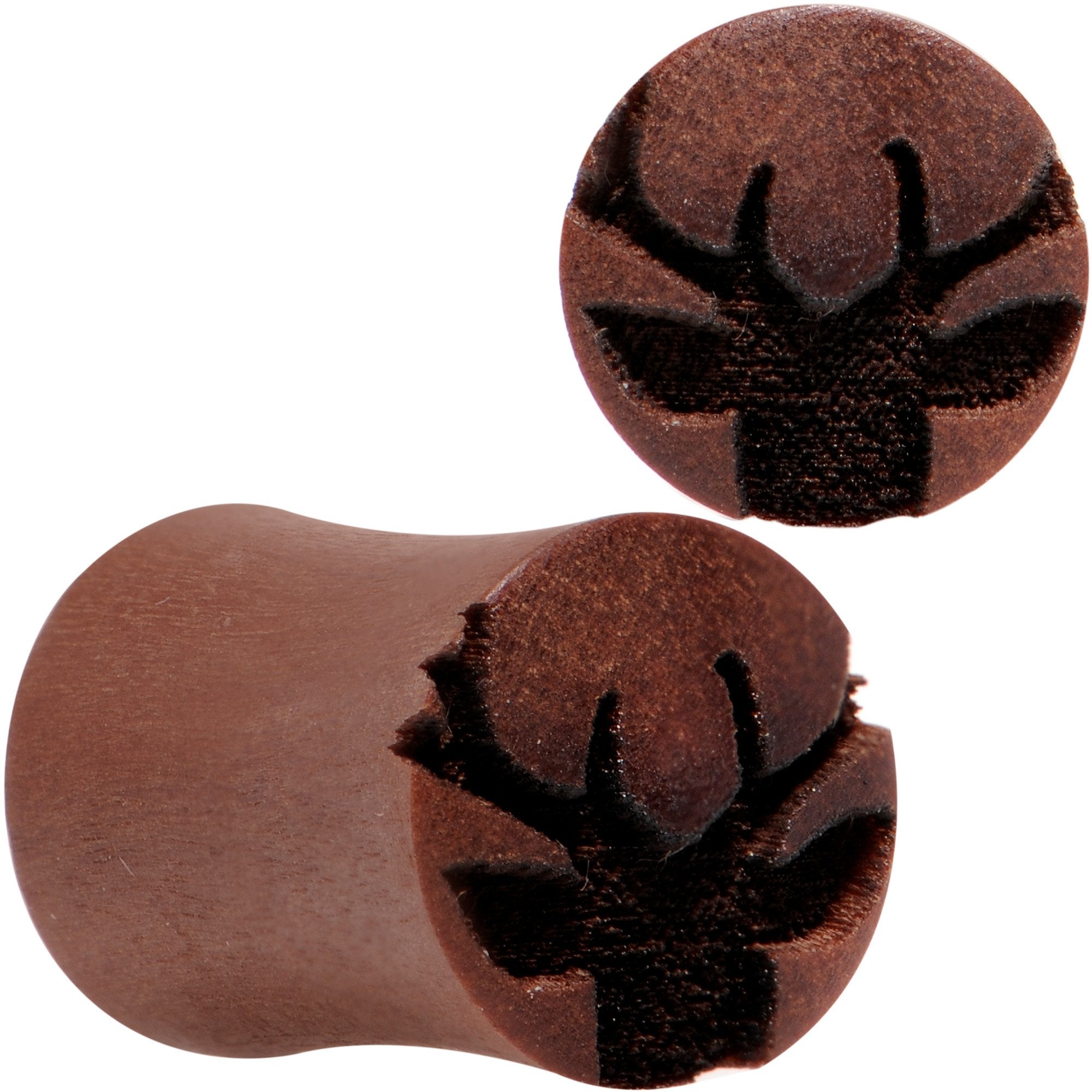 Organic Sawo Wood Holiday Antler Deer Saddle Plug Set Sizes 8mm to 25mm