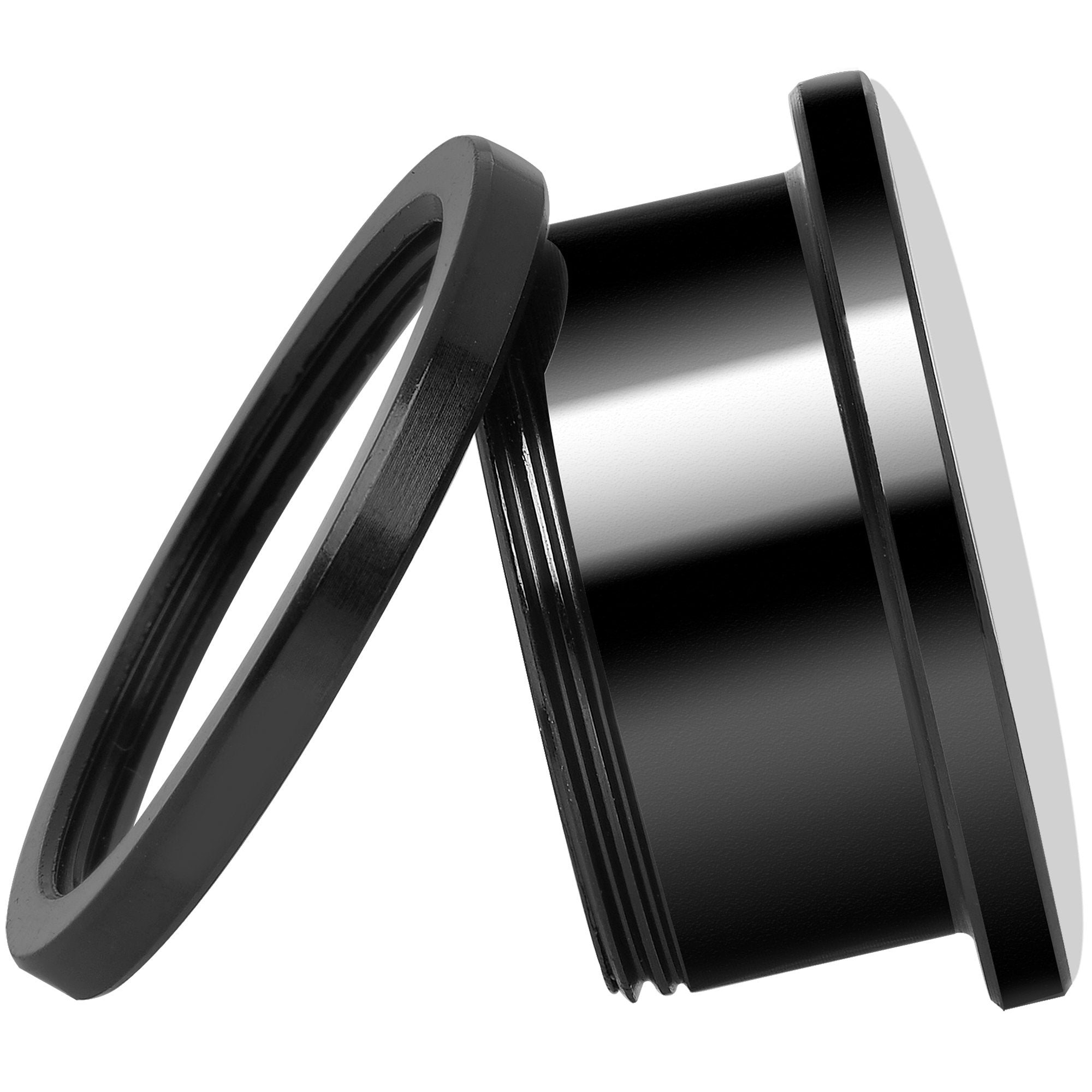 Blue American Flag Black Anodized Screw Fit Plug Set 18mm