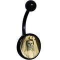 Skeleton Bride Halloween Black Belly Ring