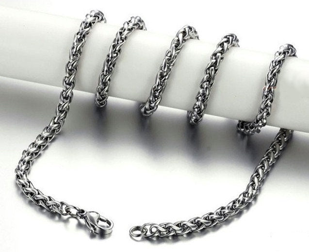 Large silver 3 crosses dog tag necklace handmade triple cross custom personalized waterproof stainless steel