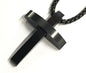 Cross Necklace Men Silver Black Gold Modern Classic Pendant All Stainless Steel Boys Heavy Braided Chain Jewelry