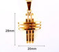 Petite 3 Crosses 3 Bars Necklace Men Boys Stainless Steel Super Box Chain Cross of Jesus Jewelry
