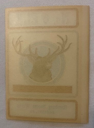 Antique No 6 Elk Broom Label Hamburg Broom Works Hamburg Pennsylvania NOS 1920s Buck Chromolithograph New Old Stock 🧹