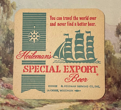 Vintage Heileman's Old Style Special Export Beer Coaster - G. Heileman Brewing Co La Crosse Wisconsin Double-Sided Coupon 🍺