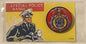 Vintage 1950s Sheridan Wyoming Chief Special Police 🦅 Tin Litho Badge Original NOS Card Japan