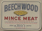 Antique Brick's Beechwood Mince Meat Label 🥧 Edgar Brick & Sons Crosswicks NJ NOS Pie Litho 1910s–1930s
