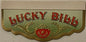 Antique Lucky Bill 🍀 Gold Embossed Cigar Box Back Flap Label NOS 1900s Green Red Victorian